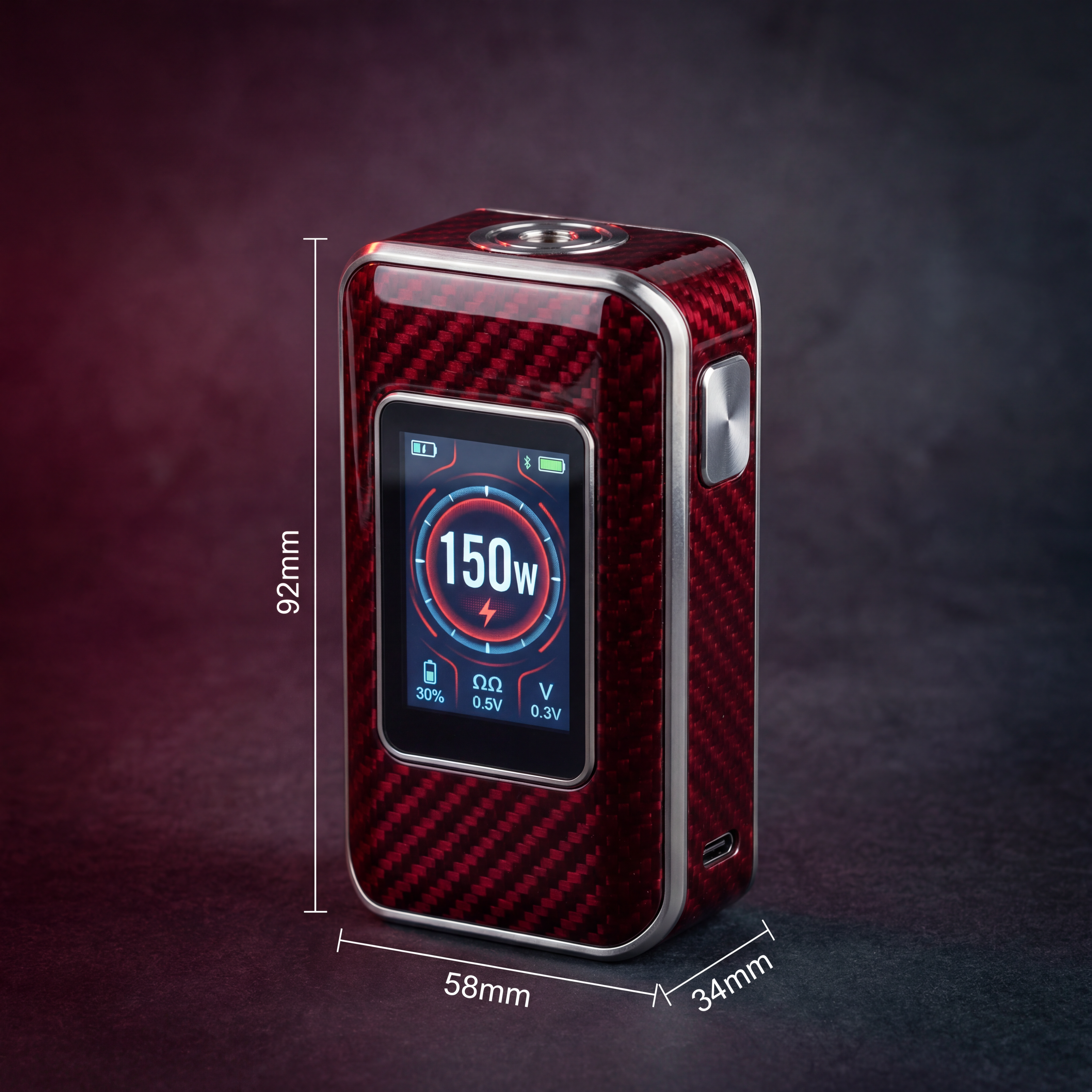 CORE 200W in Carbon Fibre Red
